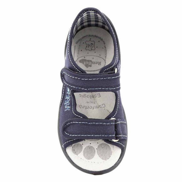 Kinder Textil Hausschuhe, Klettsandalen