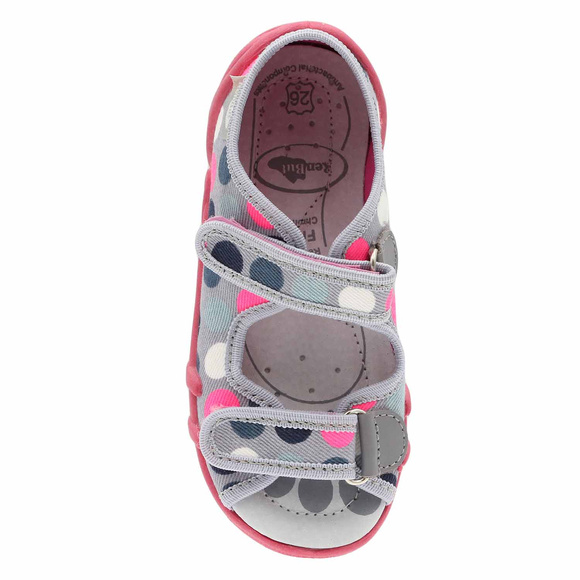 Kinder Textil Hausschuhe Sandalen mit Klettverschluss