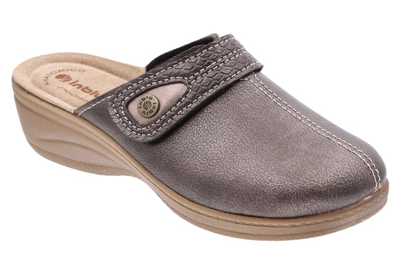 Damen Hausschuhe hoch Klett Hausschuhe