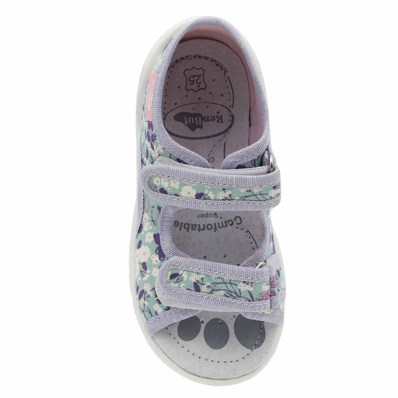 Kinder Textil Hausschuhe, Klettsandalen