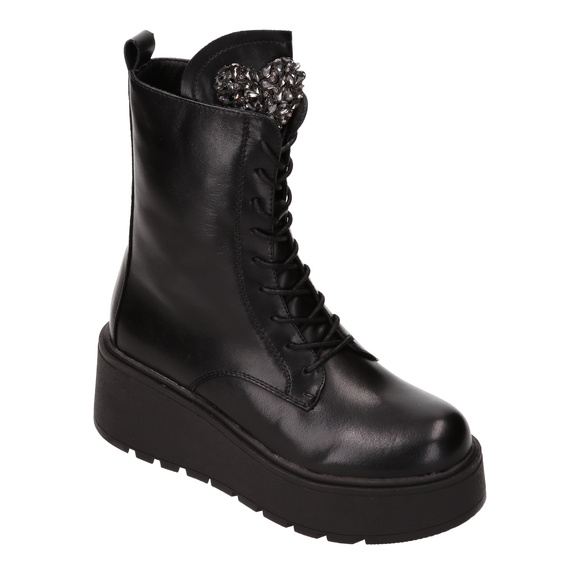 Damen Winterstiefel zum Schnüren mit Reißverschluss