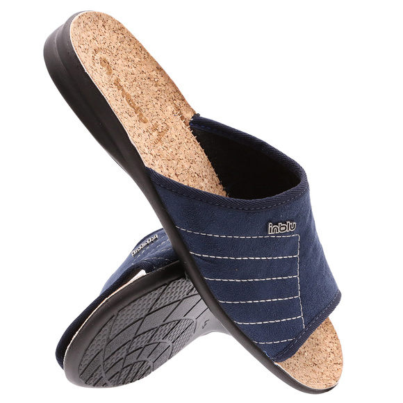 Offene Hausschuhe für Herren mit niedrigem Absatz