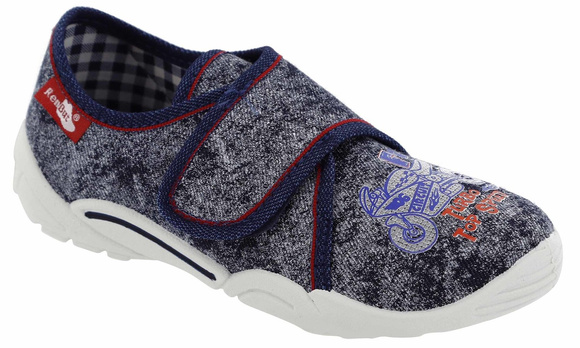 Kinder-Textilhausschuhe mit Klettverschluss