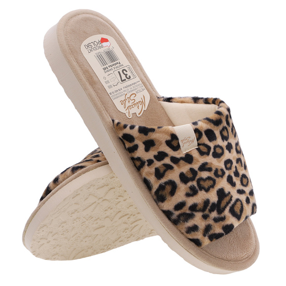 Damen Hausschuhe Hausschuhe mit offener Spitze in Leopardenmuster