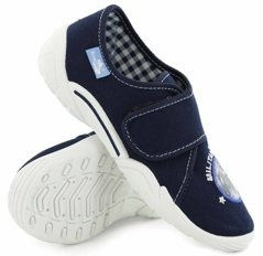 Kinder-Textilhausschuhe mit Klettverschluss