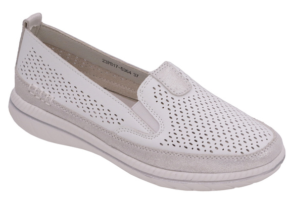 Damenschuhe durchbrochene Mokassins mit Gummizug