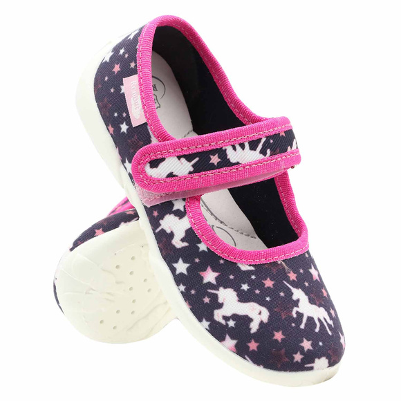 Kinder Hausschuhe Textilschuhe mit Klettverschluss