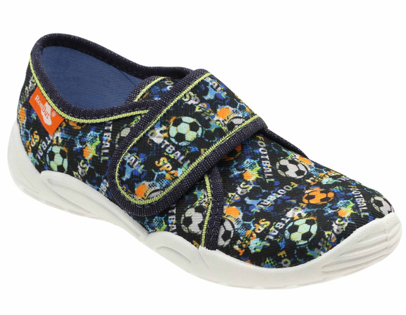 Kinder-Textilhausschuhe mit Klettverschluss