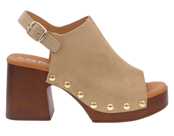 Damensandalen mit hohem Blockabsatz