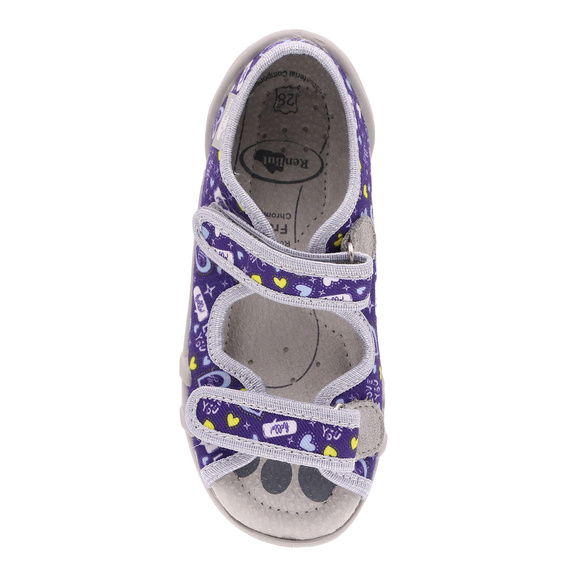 Kinder Textil Hausschuhe Sandalen mit Klettverschluss