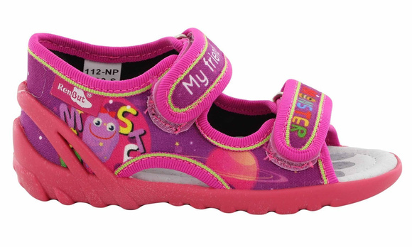 Kinder Textil Hausschuhe, Klettsandalen