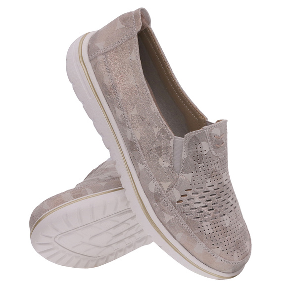 Damenschuhe Mokassins mit Gummizug