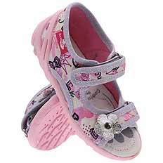 Kinder Textil Hausschuhe, Klettsandalen