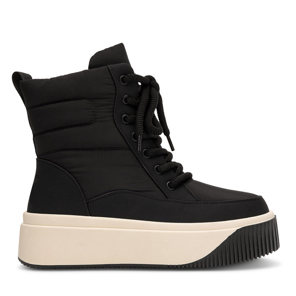 Damen Winterschneestiefel zum Schnüren mit Reißverschluss