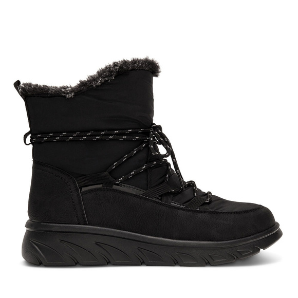 Damen Winterschneestiefel zum Schnüren mit Reißverschluss