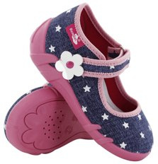 Kinder Hausschuhe Textilschuhe mit Klettverschluss