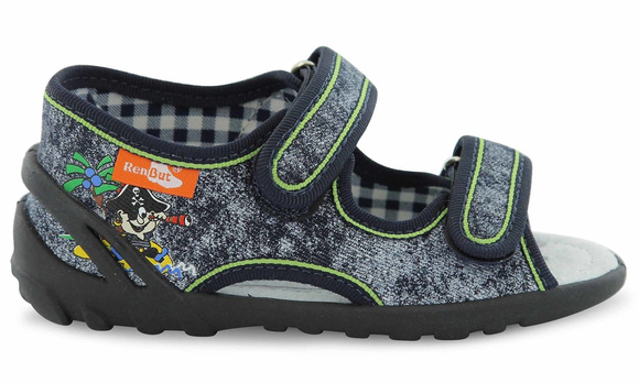 Kinder Textil Hausschuhe, Klettsandalen