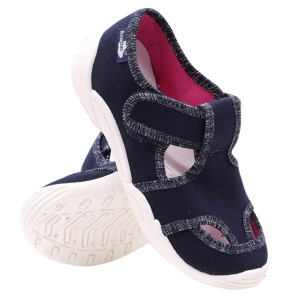 Kinder Hausschuhe Textilschuhe mit Klettverschluss