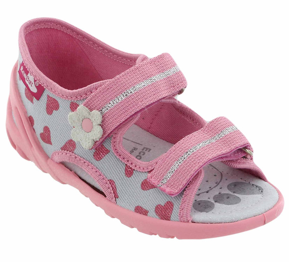 Kinder Textil Hausschuhe, Klettsandalen