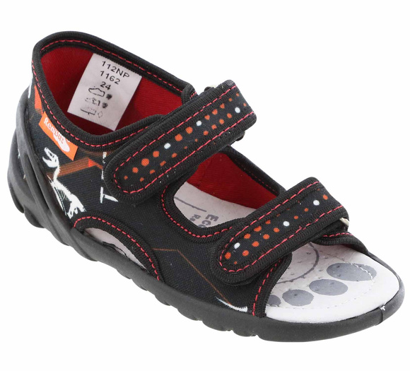 Kinder Textil Hausschuhe, Klettsandalen