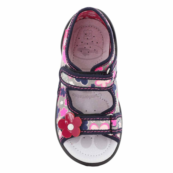 Kinder Textil Hausschuhe, Klettsandalen