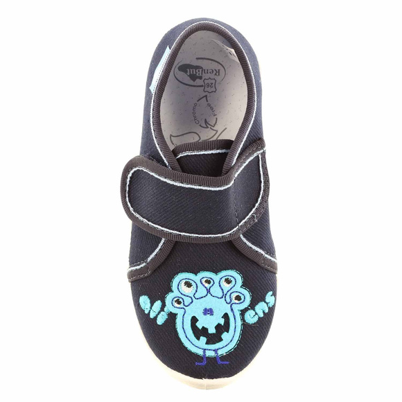 Kinder-Textilhausschuhe mit Klettverschluss