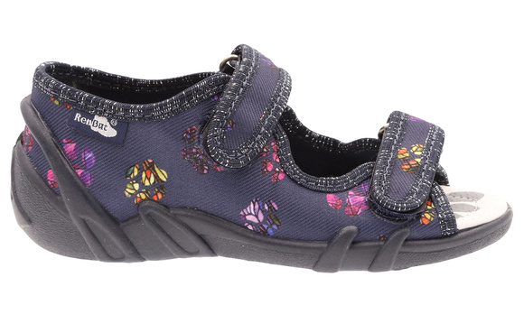 Kinder Textil Hausschuhe Sandalen mit Klettverschluss