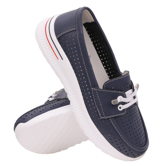 Damenschuhe durchbrochene Mokassins