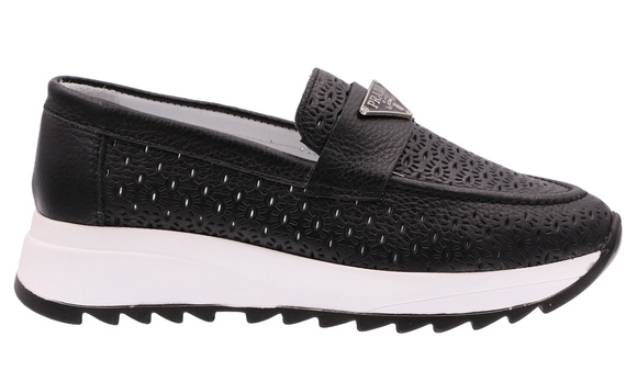 Damenschuhe durchbrochene Mokassins