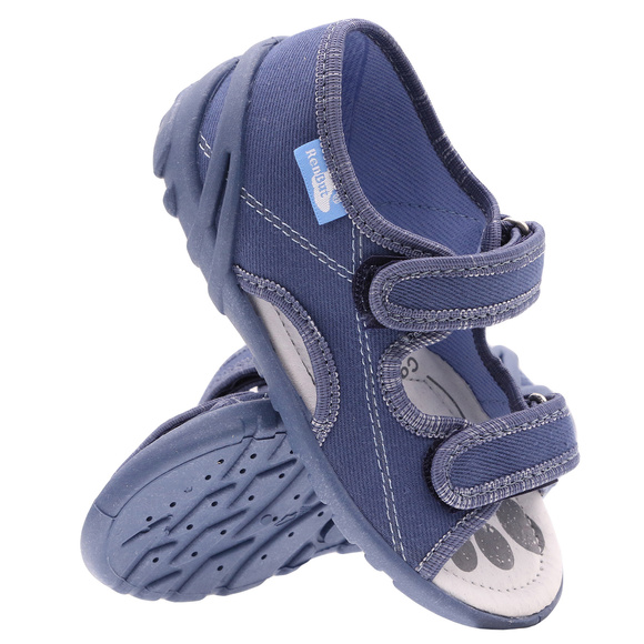 Kinder Textil Hausschuhe, Klettsandalen