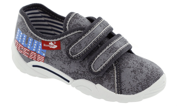 Kinder Hausschuhe Textilschuhe mit Klettverschluss