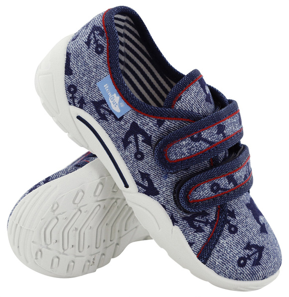 Kinder Hausschuhe Textilschuhe mit Klettverschluss