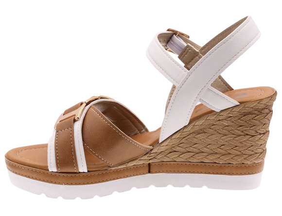 Damensandalen mit hohem Keilabsatz