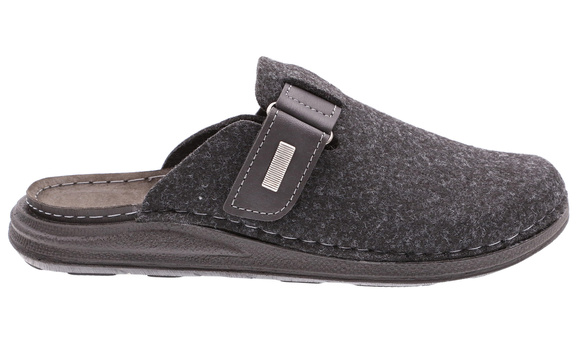 Herren-Hausschuhe, Schutz-Flip-Flops, Filz, Klettverschluss