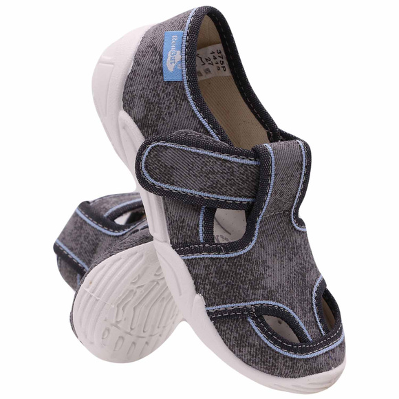 Kinder Hausschuhe Textilschuhe mit Klettverschluss