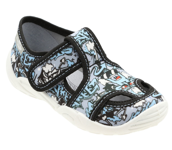 Kinder Hausschuhe Textilschuhe mit Klettverschluss