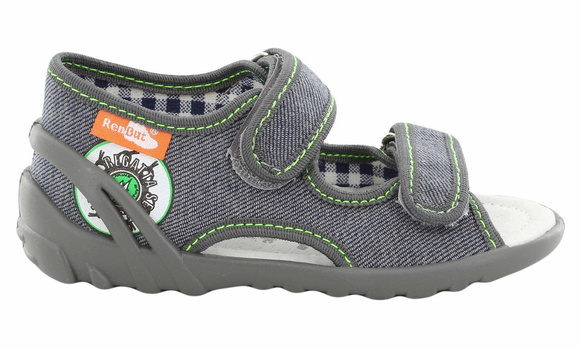 Kinder Textil Hausschuhe, Klettsandalen