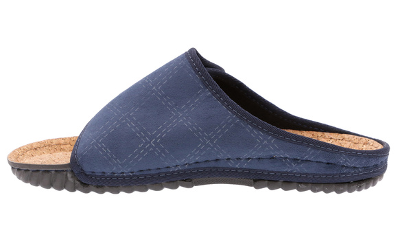 Herren Hausschuhe ohne Zehen, Hausschuhe mit Klettverschluss, Kork