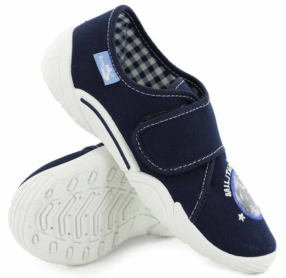 Kinder-Textilhausschuhe mit Klettverschluss