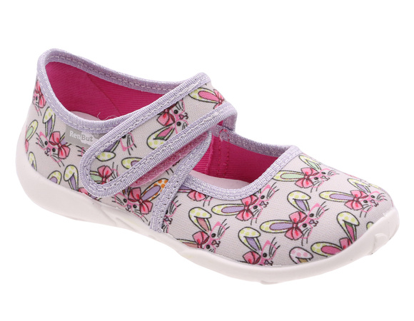 Kinder Hausschuhe Textilschuhe mit Klettverschluss