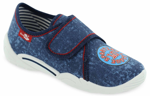 Kinder-Textilhausschuhe mit Klettverschluss