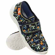 Kinder-Textilhausschuhe mit Klettverschluss