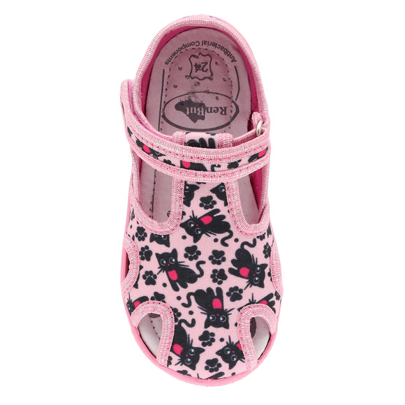 Kinder Hausschuhe Textilschuhe mit Klettverschluss