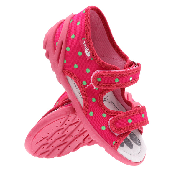 Kinder Textil Hausschuhe, Klettsandalen