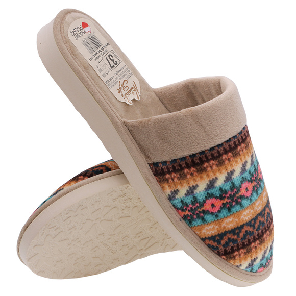 Damen-Hausschuhe mit norwegischem Muster
