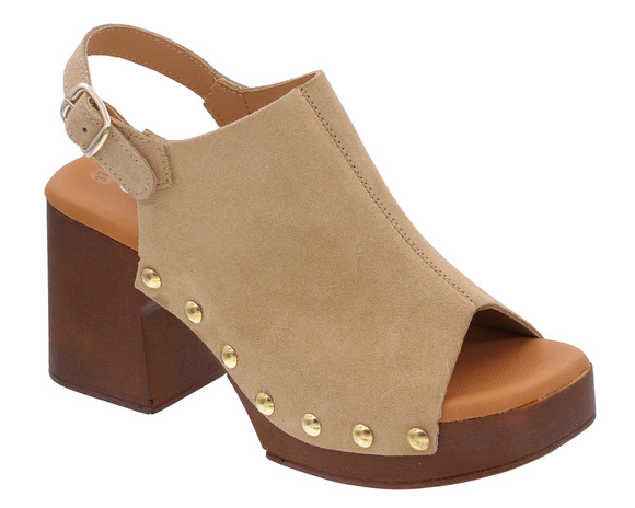 Damensandalen mit hohem Blockabsatz