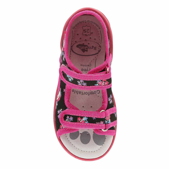 Kinder Textil Hausschuhe, Klettsandalen