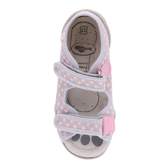 Kinder Textil Hausschuhe Sandalen mit Klettverschluss