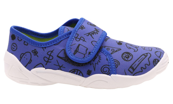 Kinder-Textilhausschuhe mit Klettverschluss