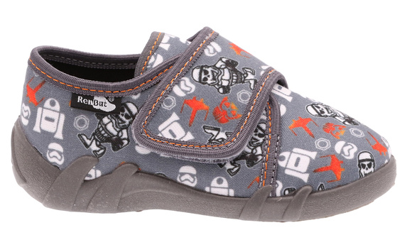 Kinder Hausschuhe Textilschuhe mit Klettverschluss